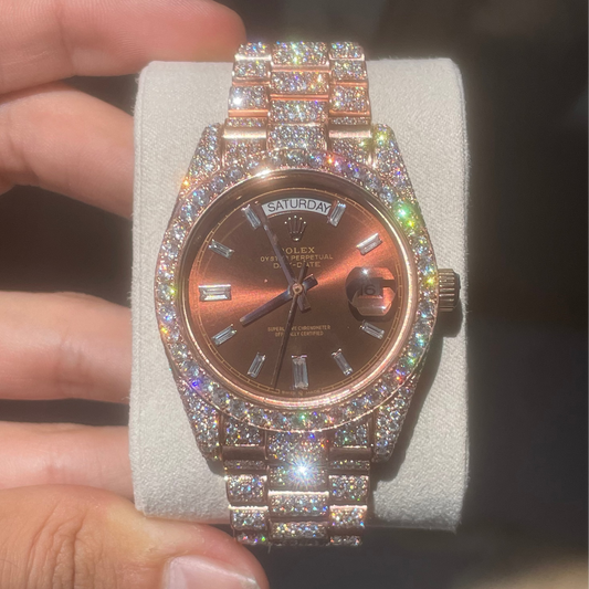 Chocolate-Face Daydate - Rose Gold