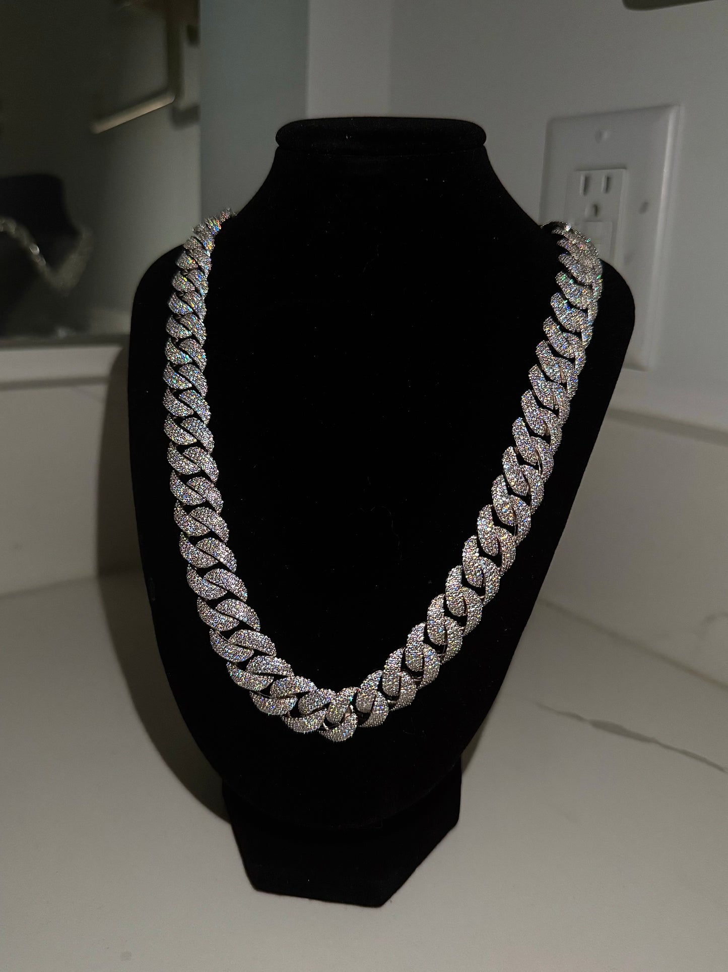 14mm Miami Cuban Chain - White Gold