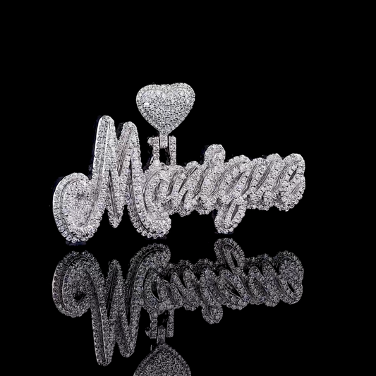 2inch Custom Name Pendant + 4mm Tennis Set