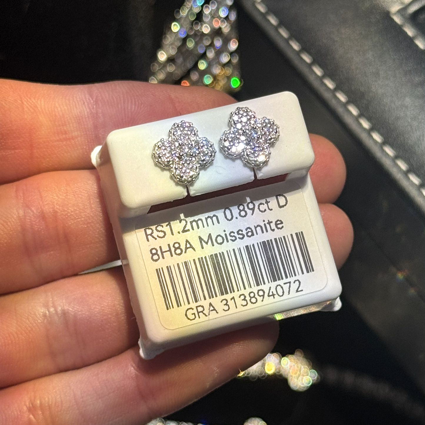 Clover Earrings - White Gold