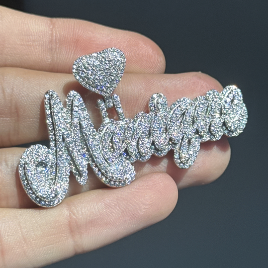 2inch Custom Name Pendant + 4mm Tennis Set