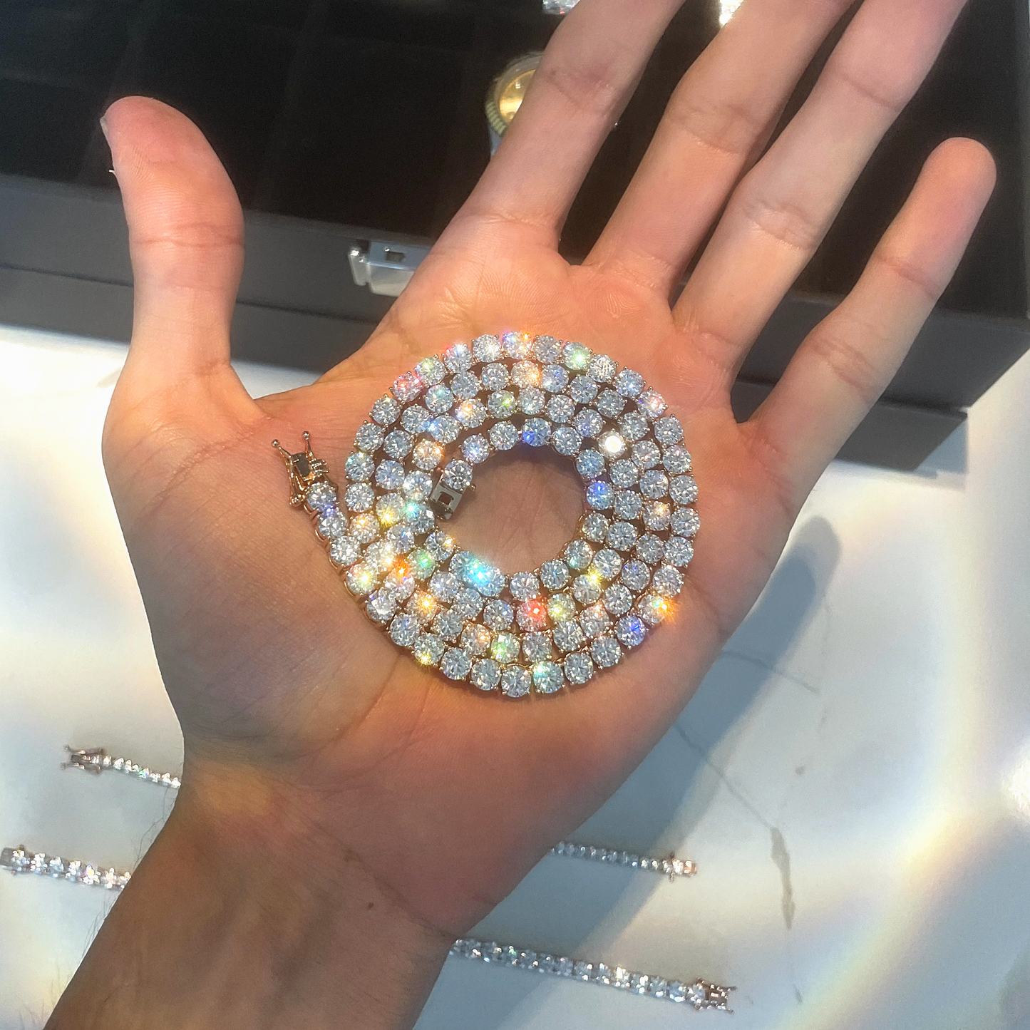 5mm Moissanite Tennis Necklace