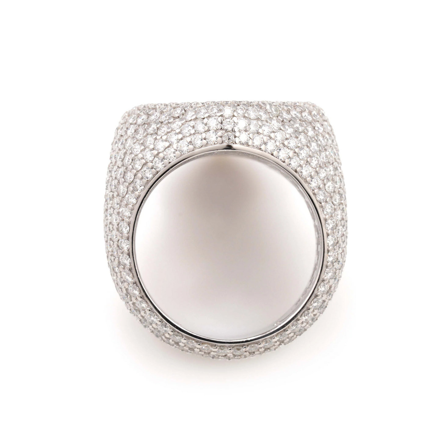 Two-Tone Baguette Cross Ring