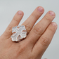 Cross Ring With Baguettes